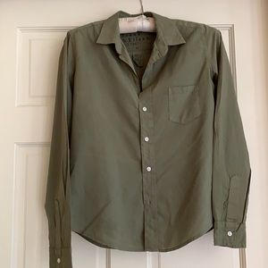 Frank & Eileen green cotton button down XS